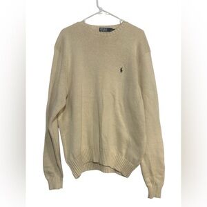 POLO RALPH LAUREN Vintage Mens Beige Sweater/Jumper - Pima Cotton XL (r)